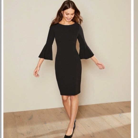 Eliza J Dresses & Skirts - Eliza J Black Sheath Dress with Bell Sleeves